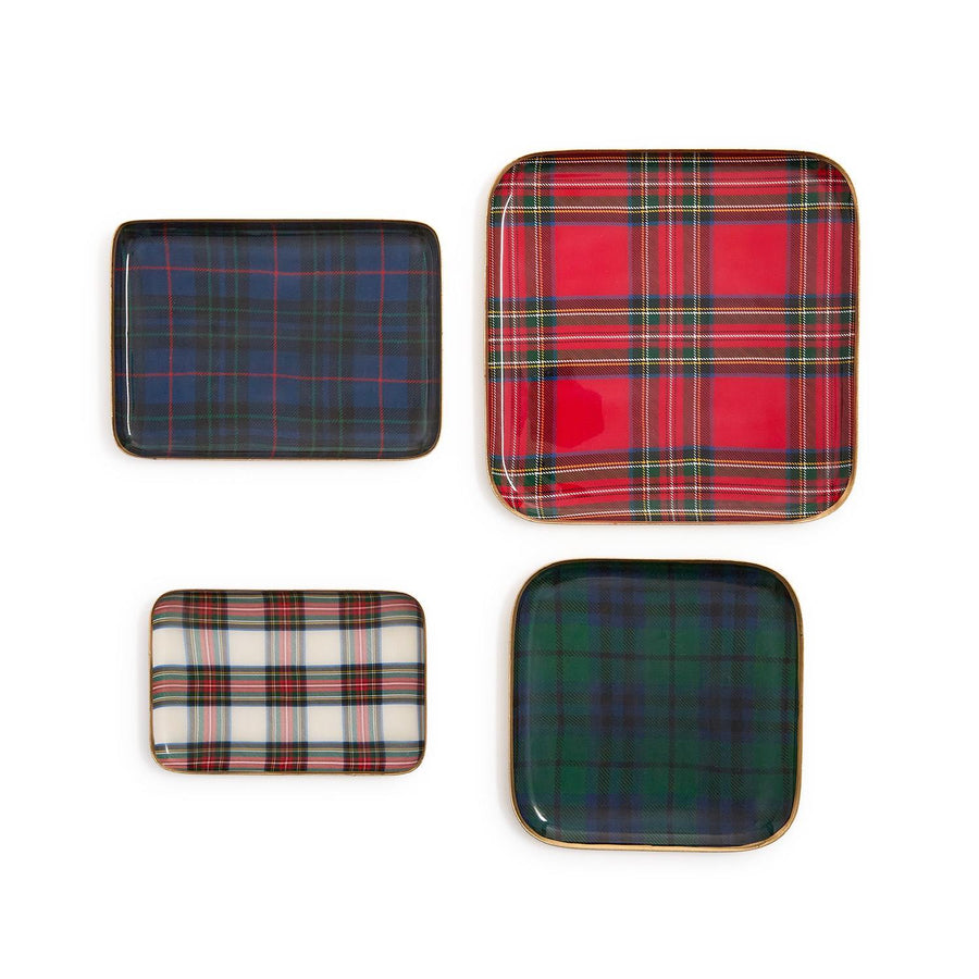 Tartan Decorative Metal Trays