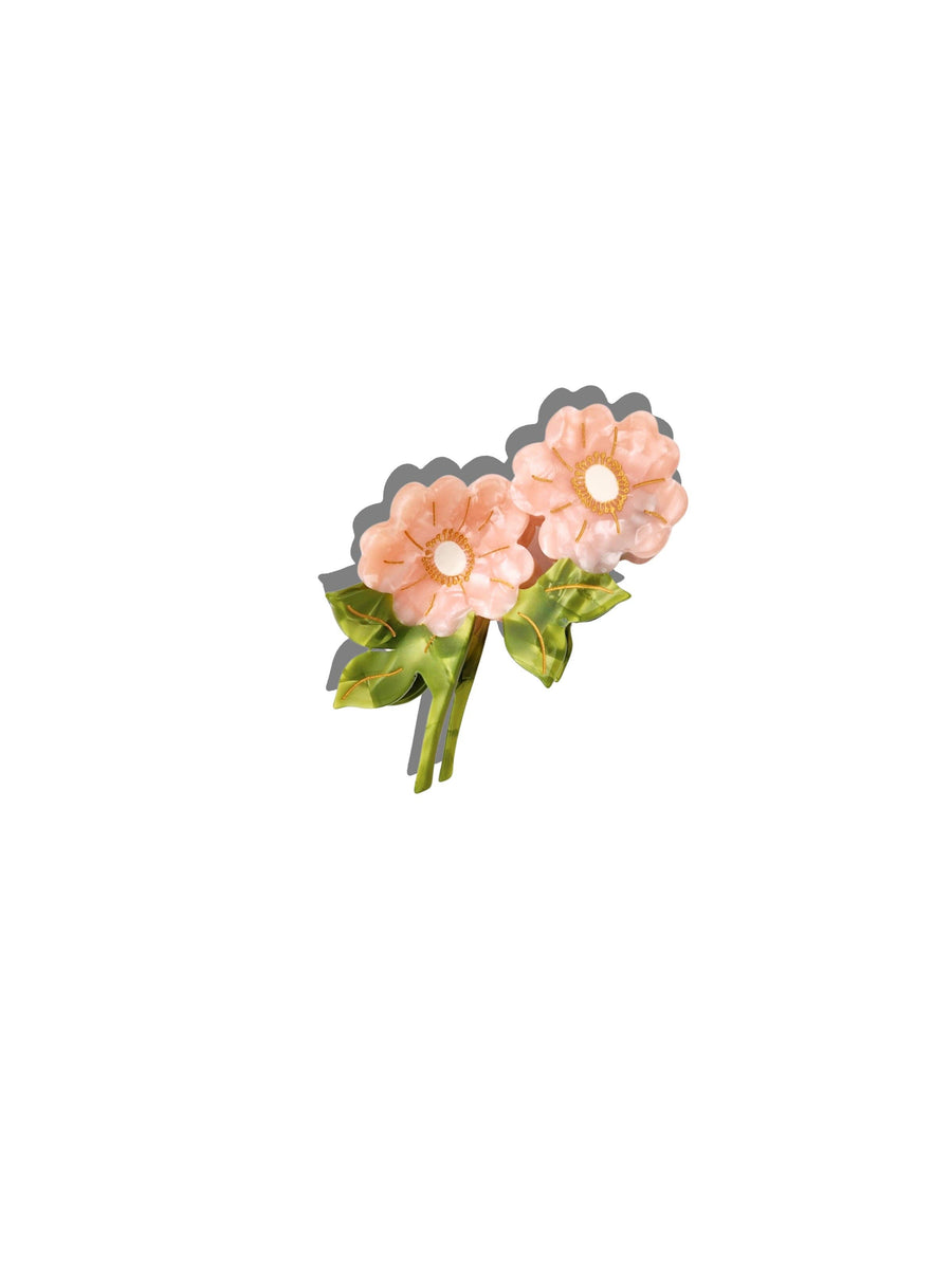 Hand-painted Wild Roses Claw Hair Clip | Eco-Friendly