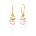 Lily Drop Earrings - Clear Quartz