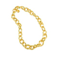 Bangkok Bamboo Link Necklace, 18" - Gold/Green Enamel