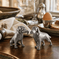 Pewter Hunting Dogs Salt & Pepper Set
