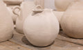 Paper Mache Pot Natural White Dia 7.68"