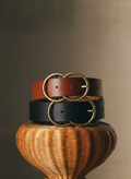 Double Circle Brass Buckle Belt｜Genuine Leather