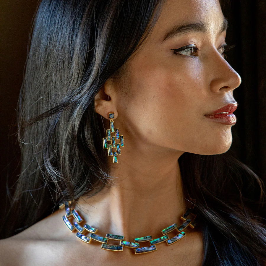 Pathway Post Drop Earrings - Abalone