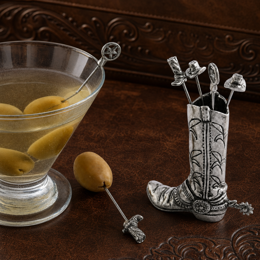 Western Boot Cheese Pick Set