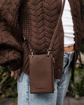 RFID Phone Bag - Chocolate | Suki
