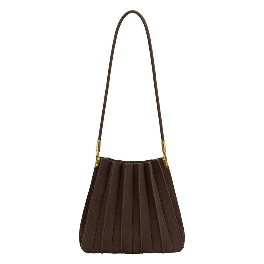 Carrie Chocolate Vegan Suede Shoulder Bag Pre-Order 7/28