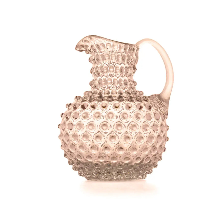 Hobnail Glass Pitcher | Apricot Chiffon | 2L | Vintage Jug
