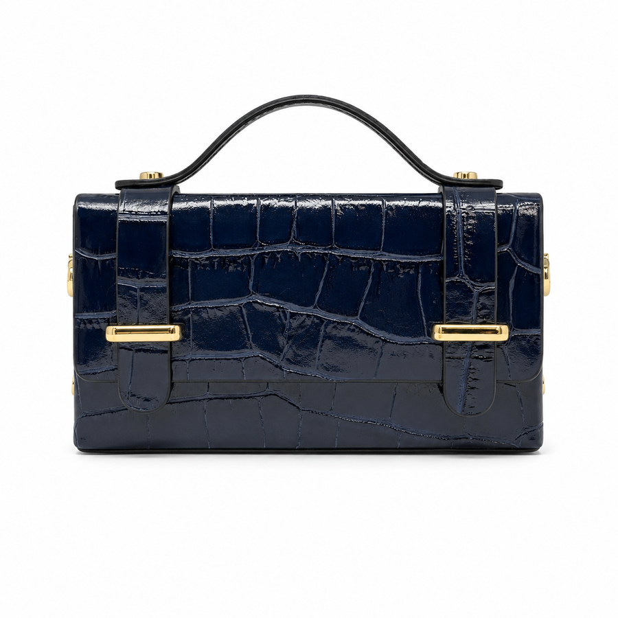 GF0658 - LEATHER HANDBAG WITH CROCCO