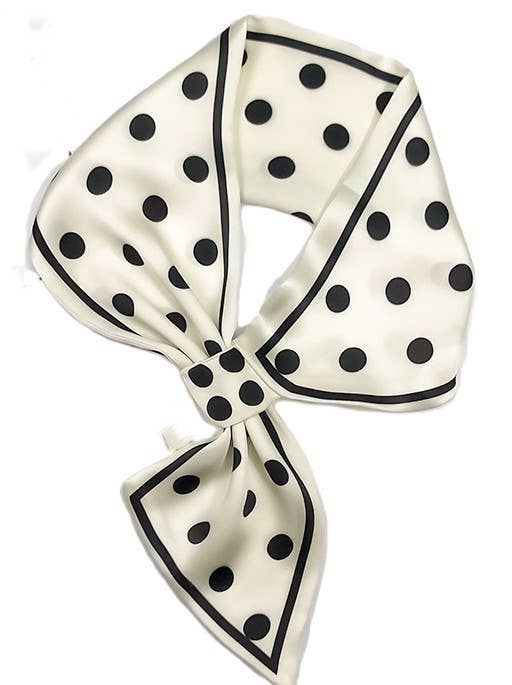 White Dots Loop Scarf