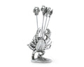 Pewter Blue Crab Cheese Pick Set