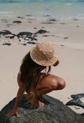 Puka Dot- Cowry Shell Raffia Bucket Hat