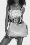 Bamboo Babe Bag in Black Dollar Leather