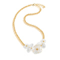 Mermaid Garden Bouquet Necklace, 16" - MOP