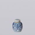 Blue and White Porcelain Mini Double Happiness Round Jar