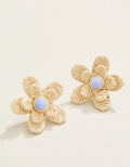 Sweet Straw Flower Earrings