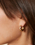 Chubby Hoop Earrings Fuchsia