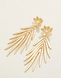 Swaying Frond Earrings Gold