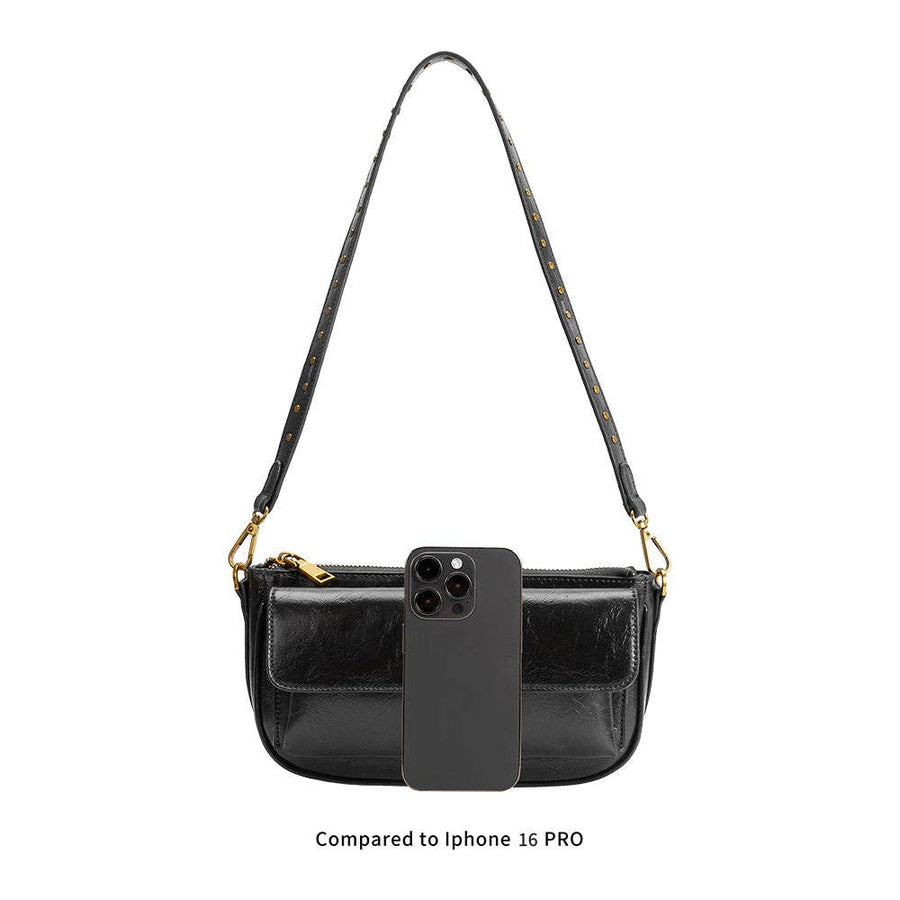 Aria Mocha Recycled Vegan Shoulder Bag