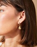Bluffton Oyster Convertible Hoop Earrings Crystal