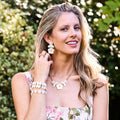 Mermaid Garden Bouquet Necklace, 16" - MOP