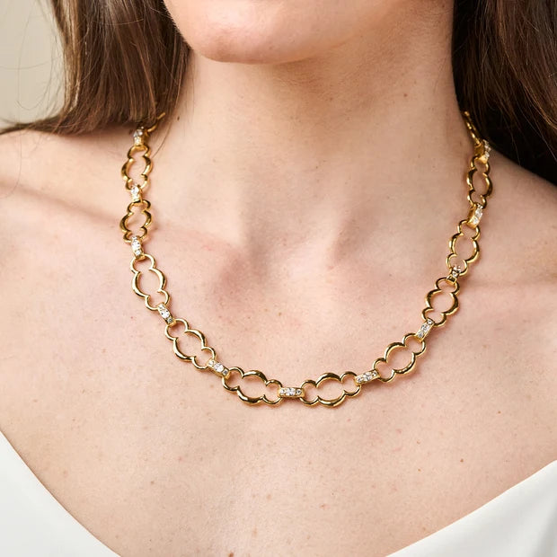 Maharani Grande Chain Necklace 17"+2" - Cubic Zirconia