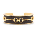 Equestrian Snaffle Bit Cuff In Leather