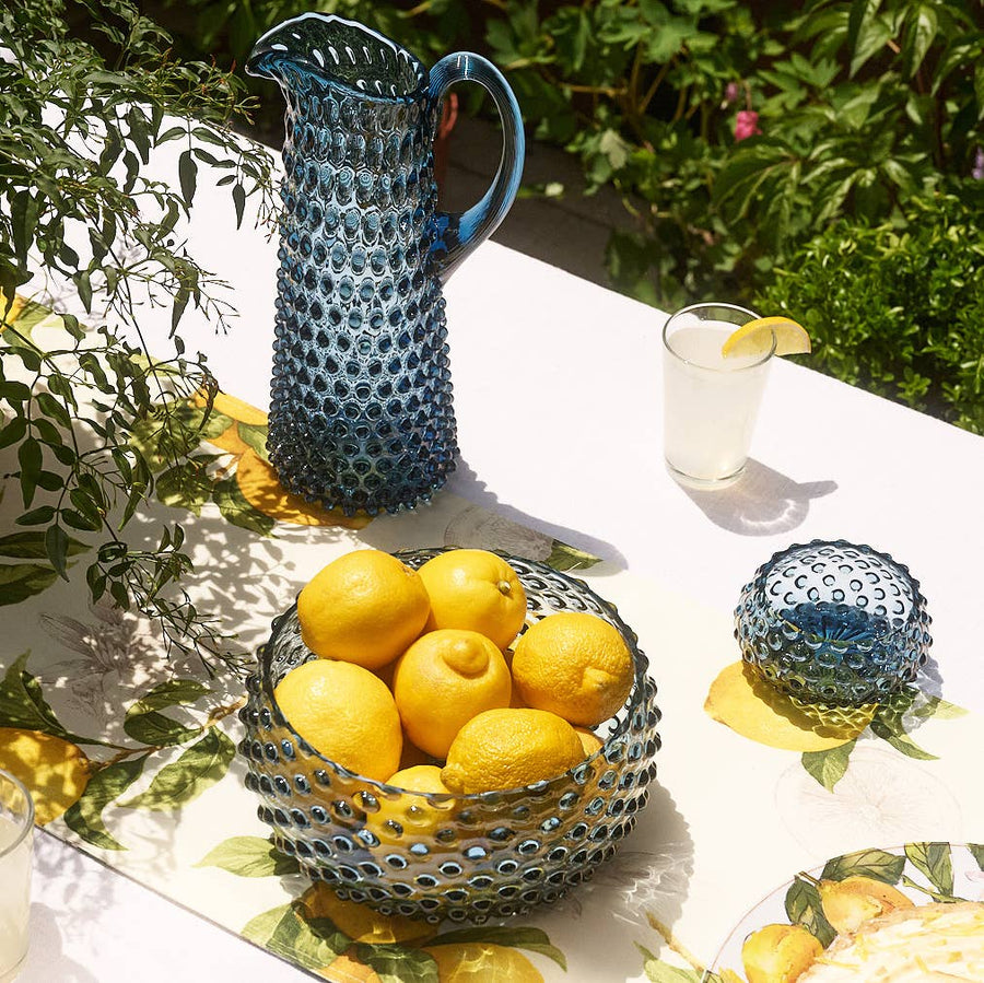 Tall Hobnail Jug | Midnight Blue | 1.2L | Bohemia Crystal
