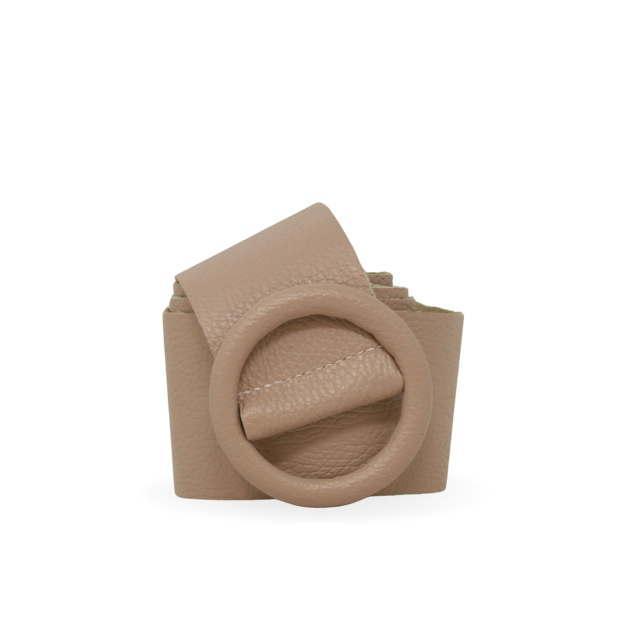 CINT-06 CIRCULAR BUCKLE LEATHER BELT