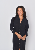 Black Tencel Girlfriend Midi Dress
