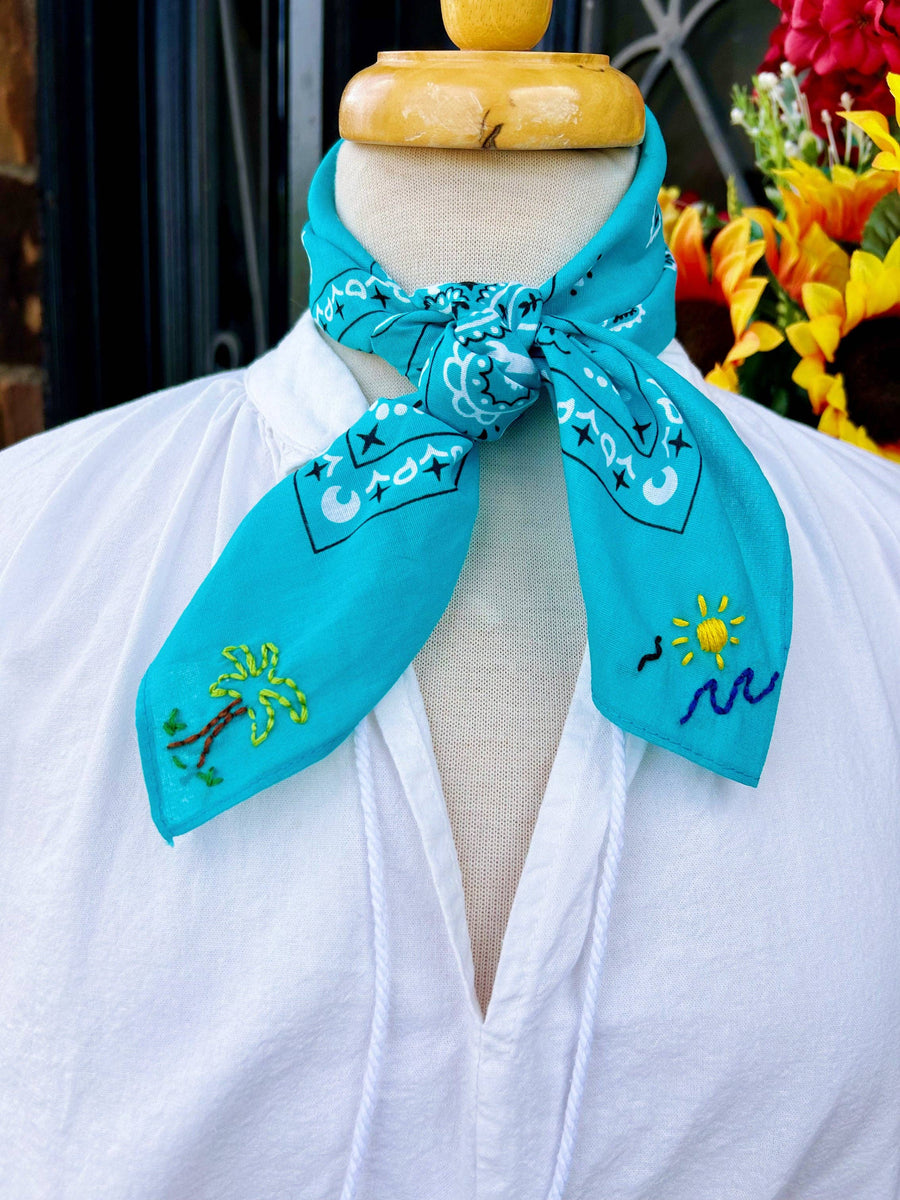 Summer Loving Embroidered Bandana