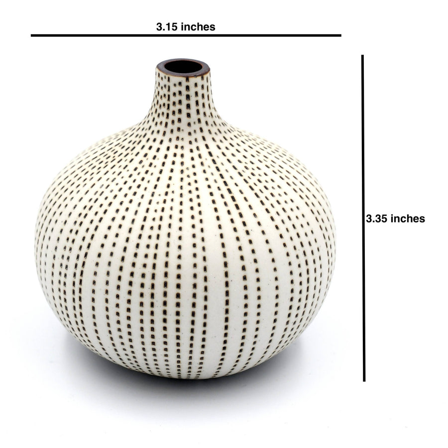 524W23 CONGO TINY L-Handcrafted Porcelain Bud Vase