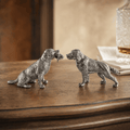 Pewter Hunting Dogs Salt & Pepper Set