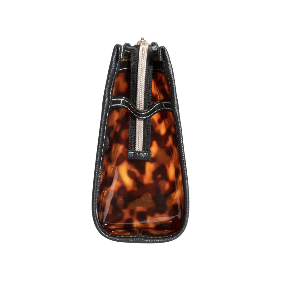 Miami Clearly Tortoise Medium Zip Cosmetic
