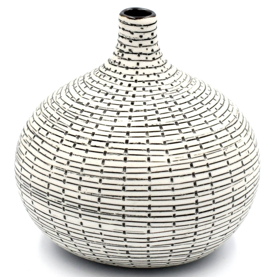 BLACK CONGO TINY S-Handcrafted Porcelain Bud Vase