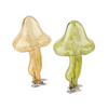 Translucent Glass Clip-On Mushroom Ornament
