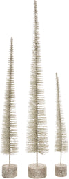 Silver Bristle Trees on Glitter Base