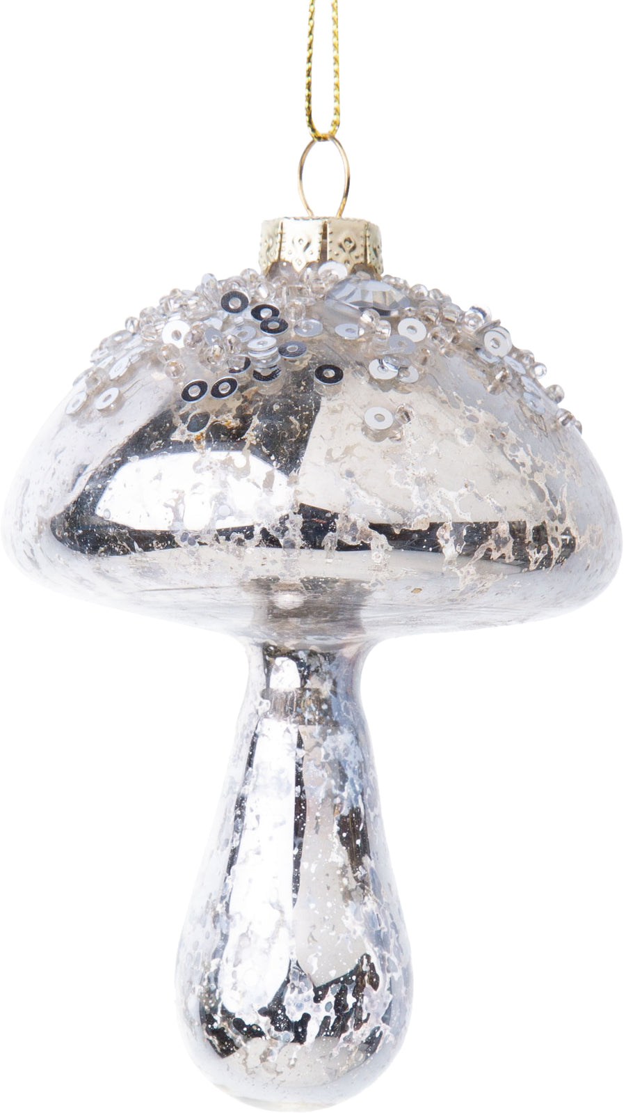 Blown Glass Mushroom Ornament