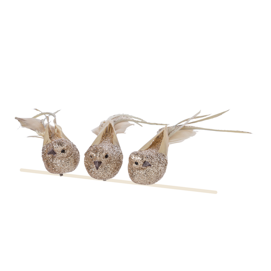 Glitter Clip-On Bird Ornament