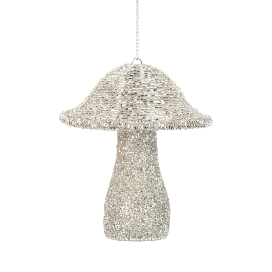 Silver Bead Mushroom Table Piece