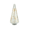 Clear Gold Etched Glass Tree Table Piece