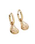 Bluffton Oyster Convertible Hoop Earrings Crystal
