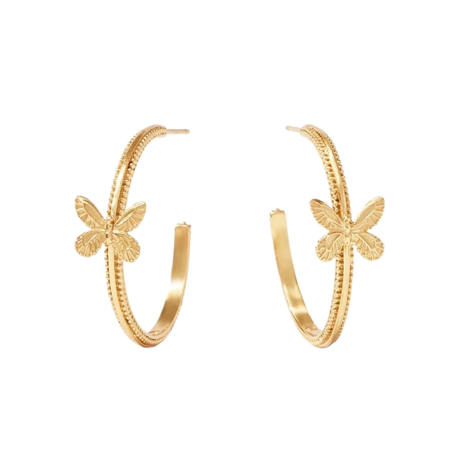 Butterfly Hoop Earring