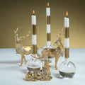 Round Crystal Glass Taper Holder