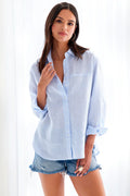 Niko Boyfriend Shirt Chambray Linen