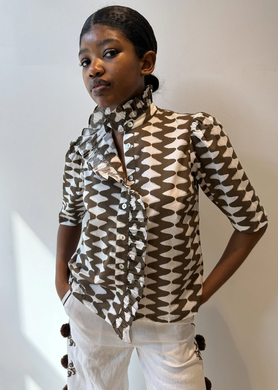 Frilled Buttondown