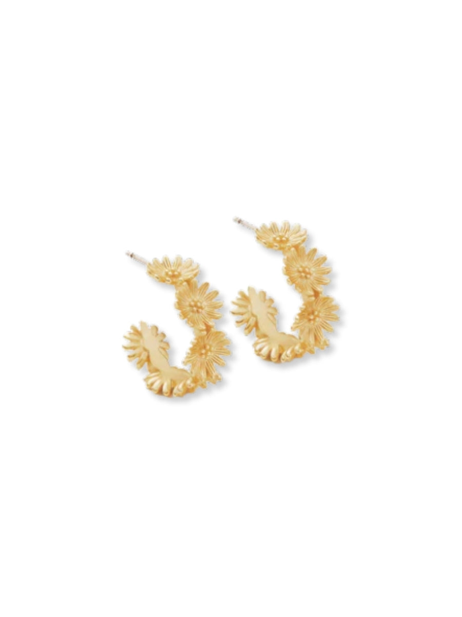Daisy Hoop Earrings
