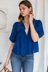 Embroidered Puff Isla Top