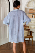 Mandarin Collar Shirtdress