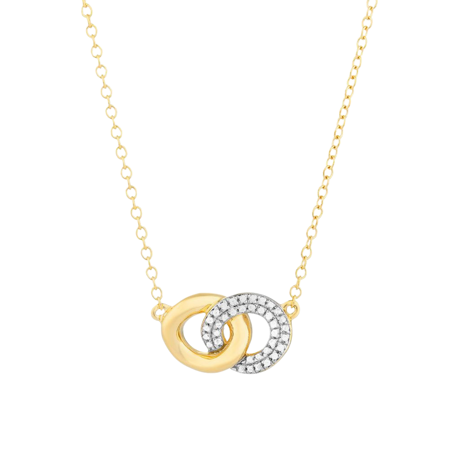 Entwined Disc Pendant Necklace